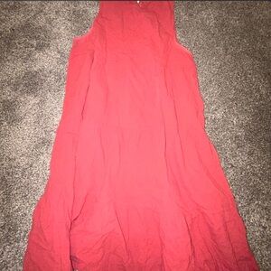 Elegant Red Sleeveless Dress